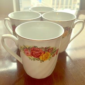 Regent China “English Rose “ set of 4 mugs